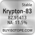 krypton-83 isotope krypton-83 enriched krypton-83 abundance krypton-83 atomic mass krypton-83