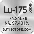 lu-175 isotope lu-175 enriched lu-175 abundance lu-175 atomic mass lu-175