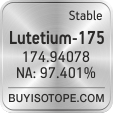 lutetium-175 isotope lutetium-175 enriched lutetium-175 abundance lutetium-175 atomic mass lutetium-175