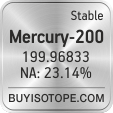 mercury-200 isotope mercury-200 enriched mercury-200 abundance mercury-200 atomic mass mercury-200