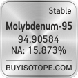 molybdenum-95 isotope molybdenum-95 enriched molybdenum-95 abundance molybdenum-95 atomic mass molybdenum-95
