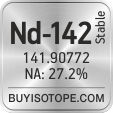 nd-142 isotope nd-142 enriched nd-142 abundance nd-142 atomic mass nd-142