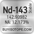 nd-143 isotope nd-143 enriched nd-143 abundance nd-143 atomic mass nd-143