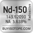 nd-150 isotope nd-150 enriched nd-150 abundance nd-150 atomic mass nd-150