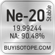 ne-20 isotope ne-20 enriched ne-20 abundance ne-20 atomic mass ne-20