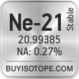 ne-21 isotope ne-21 enriched ne-21 abundance ne-21 atomic mass ne-21