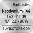 neodymium-144 isotope neodymium-144 enriched neodymium-144 abundance neodymium-144 atomic mass neodymium-144