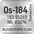 os-184 isotope os-184 enriched os-184 abundance os-184 atomic mass os-184