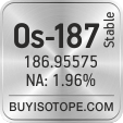 os-187 isotope os-187 enriched os-187 abundance os-187 atomic mass os-187