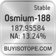 osmium-188 isotope osmium-188 enriched osmium-188 abundance osmium-188 atomic mass osmium-188