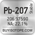 pb-207 isotope pb-207 enriched pb-207 abundance pb-207 atomic mass pb-207