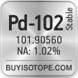 pd-102 isotope pd-102 enriched pd-102 abundance pd-102 atomic mass pd-102