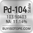 pd-104 isotope pd-104 enriched pd-104 abundance pd-104 atomic mass pd-104