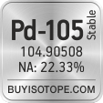 pd-105 isotope pd-105 enriched pd-105 abundance pd-105 atomic mass pd-105