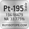 pt-195 isotope pt-195 enriched pt-195 abundance pt-195 atomic mass pt-195