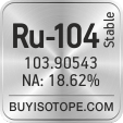 ru-104 isotope ru-104 enriched ru-104 abundance ru-104 atomic mass ru-104