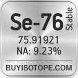 se-76 isotope se-76 enriched se-76 abundance se-76 atomic mass se-76