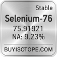 selenium-76 isotope selenium-76 enriched selenium-76 abundance selenium-76 atomic mass selenium-76