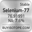 selenium-77 isotope selenium-77 enriched selenium-77 abundance selenium-77 atomic mass selenium-77