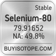 selenium-80 isotope selenium-80 enriched selenium-80 abundance selenium-80 atomic mass selenium-80