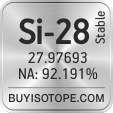 si-28 isotope si-28 enriched si-28 abundance si-28 atomic mass si-28