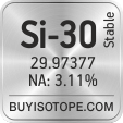 si-30 isotope si-30 enriched si-30 abundance si-30 atomic mass si-30