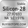 silicon-28 isotope silicon-28 enriched silicon-28 abundance silicon-28 atomic mass silicon-28