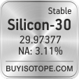 silicon-30 isotope silicon-30 enriched silicon-30 abundance silicon-30 atomic mass silicon-30