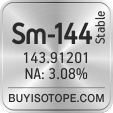 sm-144 isotope sm-144 enriched sm-144 abundance sm-144 atomic mass sm-144