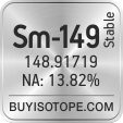 sm-149 isotope sm-149 enriched sm-149 abundance sm-149 atomic mass sm-149