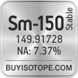 sm-150 isotope sm-150 enriched sm-150 abundance sm-150 atomic mass sm-150