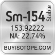 sm-154 isotope sm-154 enriched sm-154 abundance sm-154 atomic mass sm-154