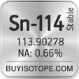 sn-114 isotope sn-114 enriched sn-114 abundance sn-114 atomic mass sn-114