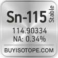 sn-115 isotope sn-115 enriched sn-115 abundance sn-115 atomic mass sn-115