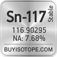 sn-117 isotope sn-117 enriched sn-117 abundance sn-117 atomic mass sn-117