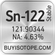 sn-122 isotope sn-122 enriched sn-122 abundance sn-122 atomic mass sn-122