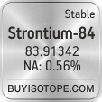 strontium-84 isotope strontium-84 enriched strontium-84 abundance strontium-84 atomic mass strontium-84