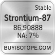 strontium-87 isotope strontium-87 enriched strontium-87 abundance strontium-87 atomic mass strontium-87