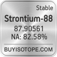 strontium-88 isotope strontium-88 enriched strontium-88 abundance strontium-88 atomic mass strontium-88