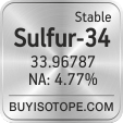sulfur-34 isotope sulfur-34 enriched sulfur-34 abundance sulfur-34 atomic mass sulfur-34