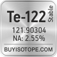 te-122 isotope te-122 enriched te-122 abundance te-122 atomic mass te-122