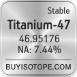 titanium-47 isotope titanium-47 enriched titanium-47 abundance titanium-47 atomic mass titanium-47