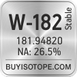 w-182 isotope w-182 enriched w-182 abundance w-182 atomic mass w-182