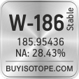 w-186 isotope w-186 enriched w-186 abundance w-186 atomic mass w-186