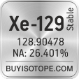 xe-129 isotope xe-129 enriched xe-129 abundance xe-129 atomic mass xe-129