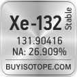 xe-132 isotope xe-132 enriched xe-132 abundance xe-132 atomic mass xe-132