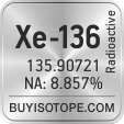 xe-136 isotope xe-136 enriched xe-136 abundance xe-136 atomic mass xe-136