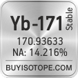 yb-171 isotope yb-171 enriched yb-171 abundance yb-171 atomic mass yb-171