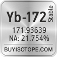 yb-172 isotope yb-172 enriched yb-172 abundance yb-172 atomic mass yb-172