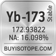 yb-173 isotope yb-173 enriched yb-173 abundance yb-173 atomic mass yb-173